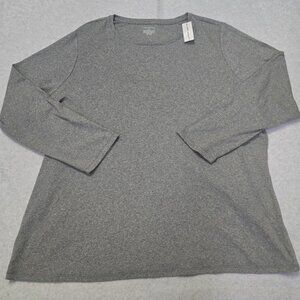 Lane Bryant Womens Plus Casual Shirt 26/28 Gray New with Tags